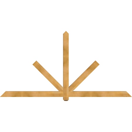 Ekena Millwork Kennewick Rough Sawn Timber Gable Bracket, Western Red Cedar, 96"W x 48"H x 4"D x 4"F, 12/12 Pitch GBW096X48X0404KEN00RWR